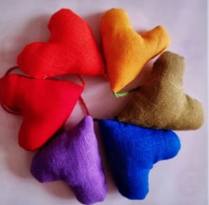 Hjärtformade kuddar