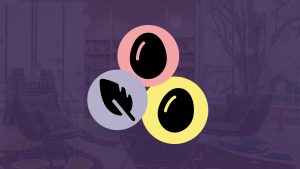 Illustration på ägg och en fjäder