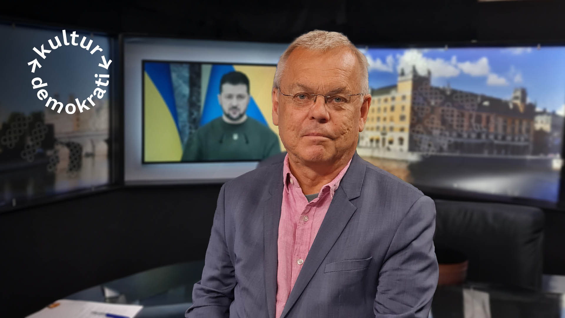 Ett porträtt på en man i en TV-studio