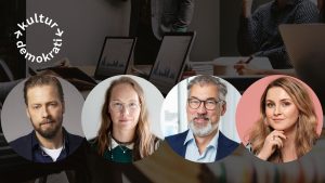 Fyra porträtt i cirklar