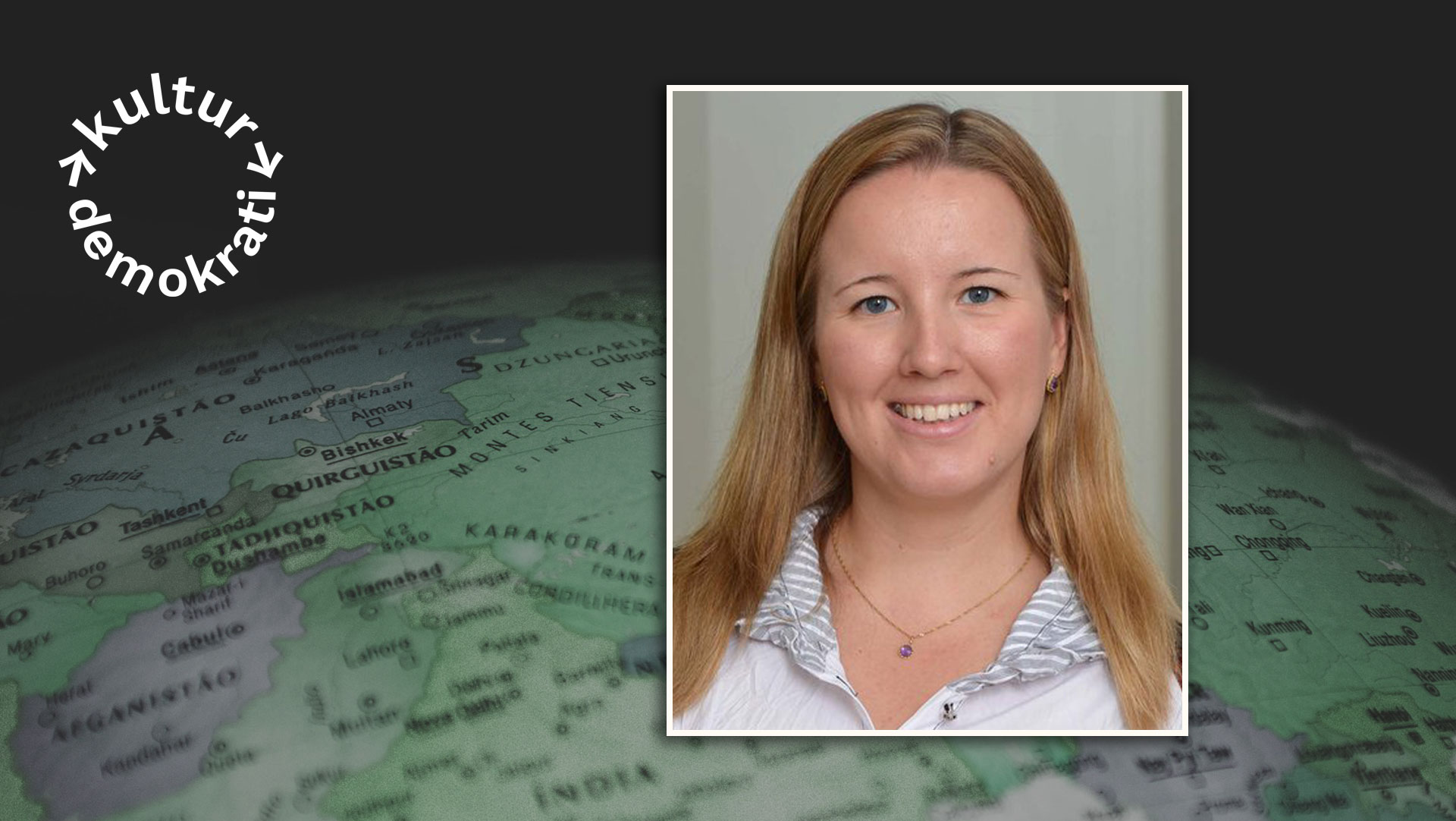 jordglob och ett porträtt