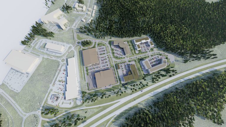 Översiktsbild över Hemlingby handelsområde