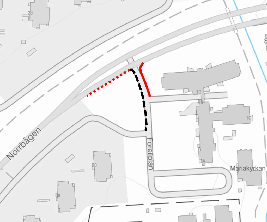 Kartbild över det aktuella området Forellplan, Sätra