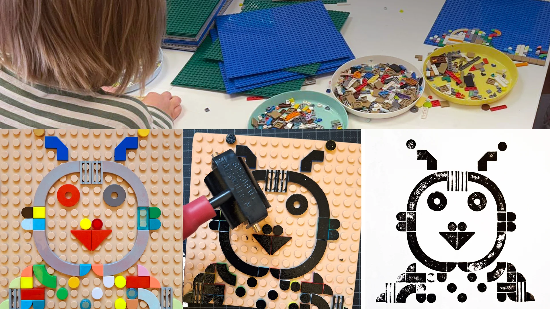 Legobitar som används vid tryck