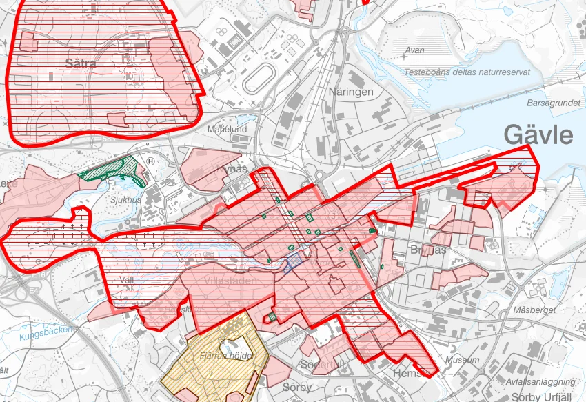 Karta över särskilt värdefulla områden