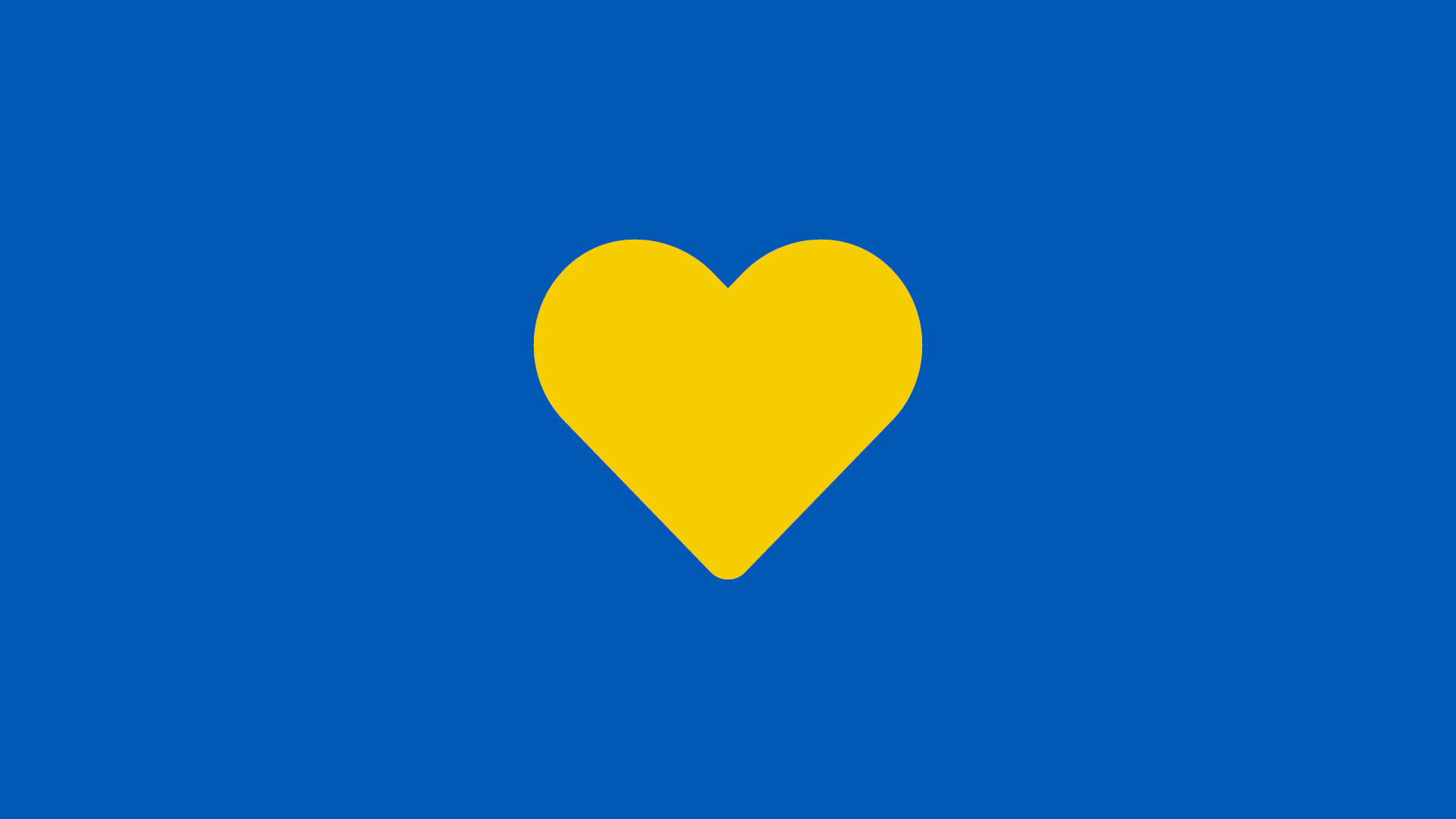 Blå bakgrund med gult hjärta